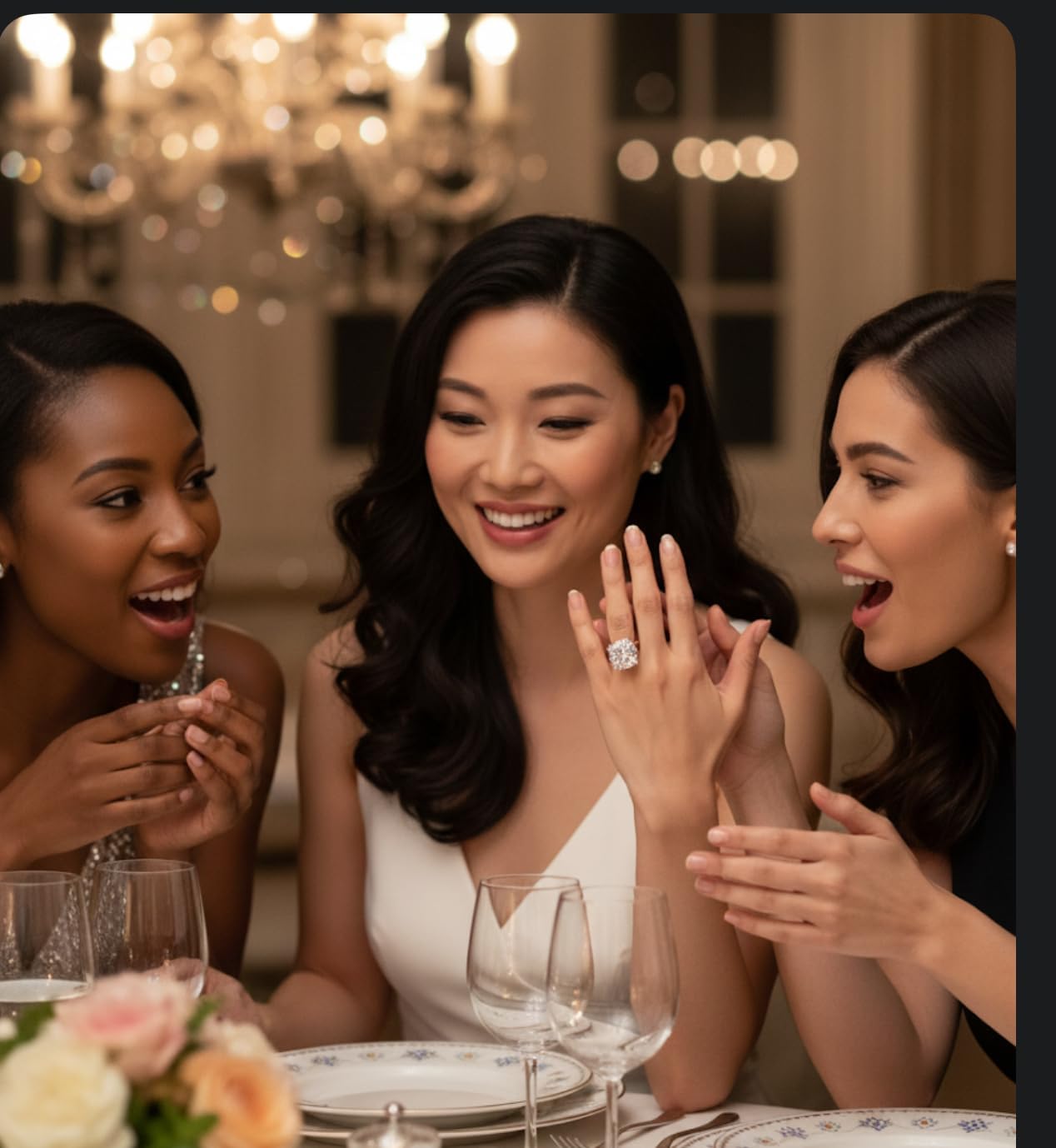 Dazzling Crystal Style Cushion-Cut Crystal Solitaire Ring, Rose Gold Tone Band, Elegant Jewelry Gift for Women